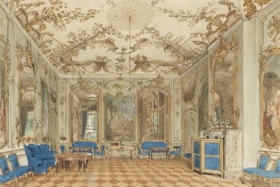 Sala da concerto del Palazzo di Sanssouci, Potsdam, Germania da Eduard Gaertner
